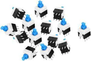 14 Pcs 8 x 8mm PCB Tact Tactile Push Button Switch Self Lock Latching 6P DIP