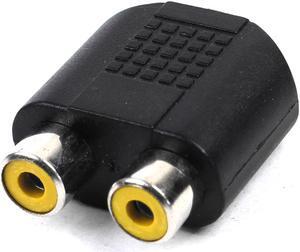 Unique Bargains Dual RCA Female to 3.5mm Jack Socket Audio Adapter Splitter Converter