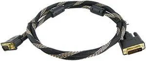 Unique Bargains PC Computer Male DVI-I to Male VGA Adapter Cable 1.45m