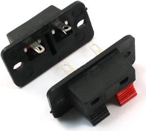 Unique Bargains 2 Pcs Push Type Speaker Terminals Board Connector 38x19mm 2Pin WP2-3B