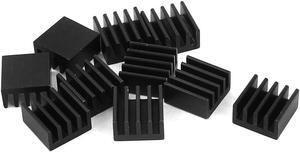 Unique Bargains 10 Pieces Black Aluminum Cooler Radiator Heat Sink Heatsink 8.8mm x 8.8mm x 5mm
