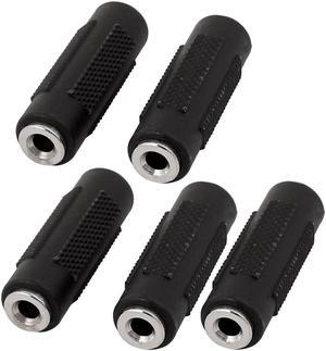 3.5mm Female to Female F/F Audio Stereo Adapter Connector Coupler Extension 5Pcs