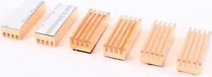 6 Pcs Copper Cooler Heat Sink 22mm x 8mm x 5mm for Motherboard Memory Chipset