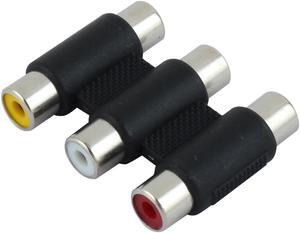 Unique Bargains Female to Female F/F RCA AV Coupler Joiner Cable Adapter Component