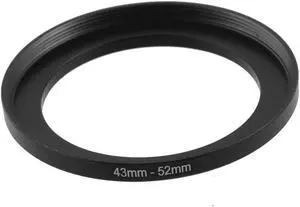 Camera Lens Filter Step Up Ring 43mm-52mm Adapter Black