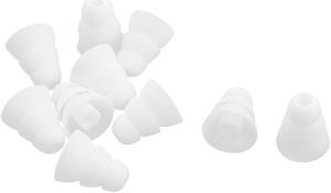 Unique Bargains Silicone Triple Flange Noise Cancellation Earphone Pad Earbud Cap Tip Cover Replacement White 10 Pcs