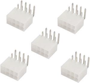 Unique Bargains 5 Pcs 8 Pin 90 Degree Terminal Power Supply PCB ATX Plug Connector Beige
