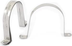 5 Pcs 90mm Diameter Stainless Steel U Shaped Saddle Clamp Tube Pipe Clip