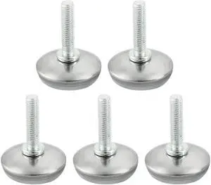 Unique Bargains 5 Pcs Antislip Plastic Round 25 mm Chair Foot Cover Table Furniture Leg Protector White