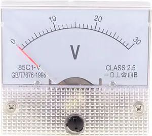 Unique Bargains Rectangle Dial Panel Gauge Voltage Voltmeter DC 0-30V 85C1-V