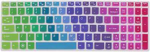 Unique Bargains Laptop Rainbow 7 Color Silicone Keyboard Skin Cover Film for IdeaPad Z560