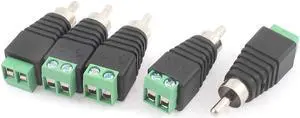 5pcs UTP Cat5 Cat6 Cable to AV Phono RCA Male Jack Plug Adapter for CCTV