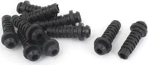 Unique Bargains 10pcs 26mmx6mmx4mm Rubber Strain Relief Cord Boot Protector Cable Sleeve Hose