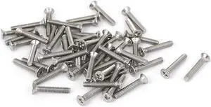 Unique Bargains M2x12mm Stainless Steel Phillips Flat Countersunk Head Machine Screws 50pcs
