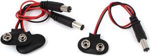 3pcs 9V DC Battery Power Wire Male Plug Clip Barrel T-type Connector for Arduino
