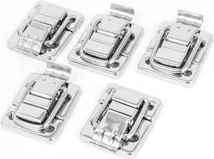 Suitcase Boxes Chests Trunk Lock Silver Tone Fastener Toggle Latch Catch 5pcs
