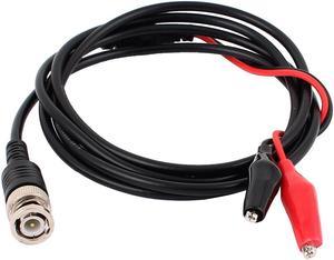 Coaxial Cable Copper BNC Connector to Two Alligator Clip Oscilloscope Probe Test Lead Cable 150cm
