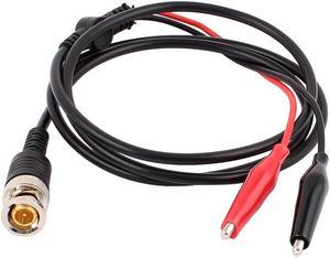 Coaxial Cable All-copper BNC Connector to Two Alligator Clip Oscilloscope Probe Test Lead Cable 110cm