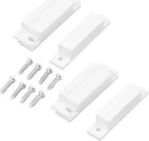 Home Wired Alarm Security Magnetic Door Contact Reed Sensor Switch White 2 Sets