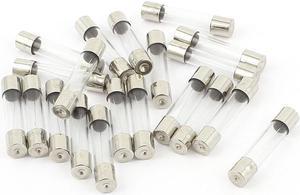 Unique Bargains 20pcs 6x30mm Quick Blow Low Breaking Capacity Glass Tube Fuse 6.3A 250V