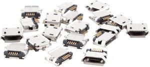 Unique Bargains 20pcs Female Micro USB Type B 5-Pin SMD SMT Socket 180 Degree PCB Jack connector