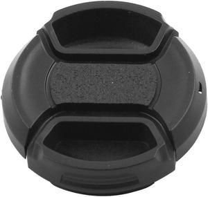 Plastic Front Snap Digital Camera Clip-on Lens Cap Cover Black 37mm Dia w Cord