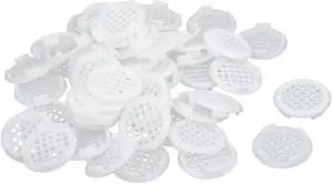 Unique BargainsShoes Cabinet Plastic Square Mesh Hole Air Vent Louver Cover 31mm Dia 50pcs