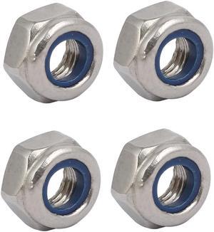 4pcs M6 x 1mm Pitch Metric Thread 304 Stainless Steel Left Hand Lock Nuts