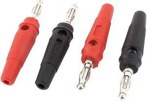 4Pcs Audio Speaker Banana Plug Connectors Adapters for 3mm Wire Cable