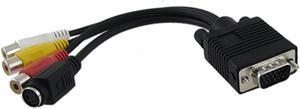 Unique Bargains PC VGA SVGA to S-Video 3 RCA AV TV Cable Converter 7 7/10"  Converter Box not included.