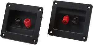 2 Pcs 2 Way Audio Speaker Binding Post Terminal Box Connector Board for Car