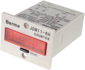 DC 24V Count Input 4 Terminals 6-Digit LED Display Accumulator Counter