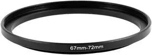 67mm-72mm Black Step Up Ring Adapter for Camera