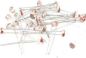 Unique Bargains 30 Pcs Photoresistor LDR 2Pin Light Dependent Sensor Resistor Replacement GL5528