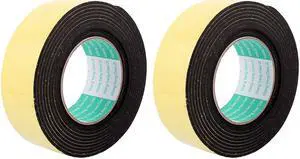 Unique Bargains 2 Pcs 45mmx4mm Single Sided Sponge Tape Adhesive Sticker Foam Glue Strip 10Ft