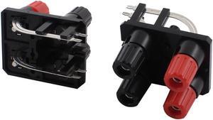Unique Bargains 2 Pcs 2 Row 4 Position Cable Clip Socket Screw Type Speaker Terminals