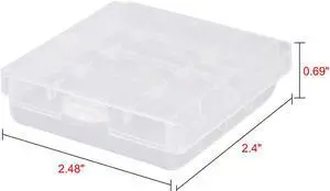 Unique Bargains 2 Pcs Portable Battery Storage Case Protective Container for AAA/AA Batteries