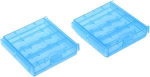 Unique Bargains 2pcs Portable Battery Storage Case Holder Container Blue for AAA/AA Batteries Unique Bargains 2pcs Portable Battery Storage Case Holder Container Blue for AAA/AA Batteries