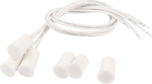 3pcs Recessed Type Alarm Contacts Magnetic Sensor Switch White for Door Window