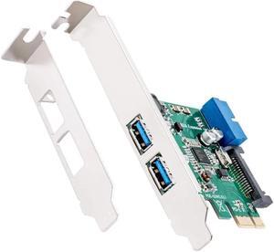 PCI-e to 2 Port USB 3.0 & 1 Port 19 Pin Header USB 3.0 Adapter PCI Express USB Controller Hub Card SATA Power Supply