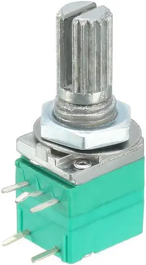 RV097NS 10K Ohm Variable Resistors Single Turn Rotary Carbon Film Taper Potentiometer