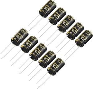 Aluminum Radial Electrolytic Capacitor 220uF 63V 10 x 17 mm Black 10pcs