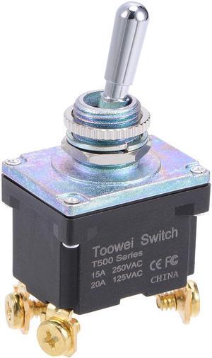 DPST Rocker Toggle Switch Heavy-Duty 15A 250V 20A 125V 4P ON/OFF Switch