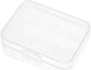Battery Storage Case Holder Transparent For 2 x 18500 Battery Capacity