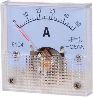 91C4-A Analog Current Panel Meter DC 50A Ammeter for Circuit Testing 1 PCS