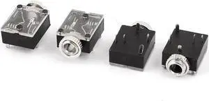 4 Pcs 3.5mm Female 5 Pins Stereo Headset Interior PCB Mount Audio Jack Socket