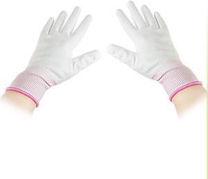 Unique Bargains Full Fingers Anti-Static PU Coated Industrial Safety Work Gloves Pair