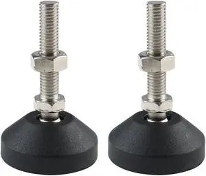 M8x50mm Adjustable Threaded Pole Leveling Leveller Foot Furniture Glide 2 Pcs