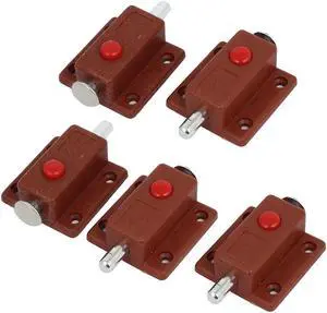 Furniture Door Spring Loaded Press Button Latches Bolt Lock 5pcs