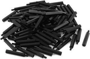 M3 30+6mm Male Female Thread Nylon Hex Standoff Spacer Screws PCB Pillar 100pcs